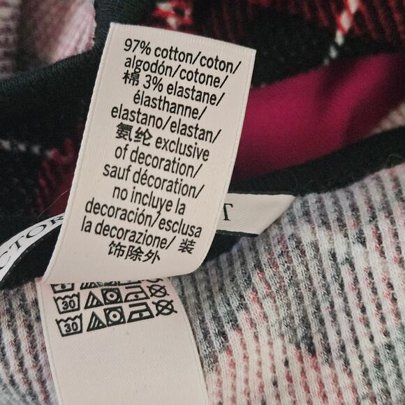 Victorias Secret Plaid Cotton Blend Loung Top Size Small - Picture 4 of 4